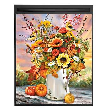Collections Etc Autumn Floral Bouquet and Birds Dishwasher Magnet