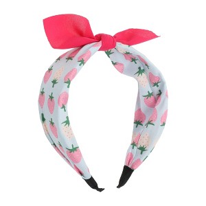 Unique Bargains Girl's Elegant Strawberry Headbands 6.30"x4.72"x2.05" Pink White 1 Pc - 1 of 3