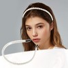 Unique Bargains Women's Hairband 2 Rows Rhinestone Headband 0.31 Inch Wide 1 Pc - 2 of 4