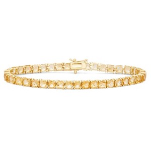 Designs By Gioelli 14K Gold Over Sterling Silver Citrine Tennis Bracelet - 1 of 2