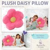 Butterfly Craze Daisy Lounge Flower Pillow - Medium 20 Inches, Cozy & Stylish Floor Cushion, Plush Microfiber - Machine Washable, Pink - 2 of 4