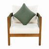 KTMBDW Patio Club Chair with Handwoven Rope Accents & Curved Backrest - Boho Patio Lounge Chair with Cushions for Porch, Garden - 4 of 4