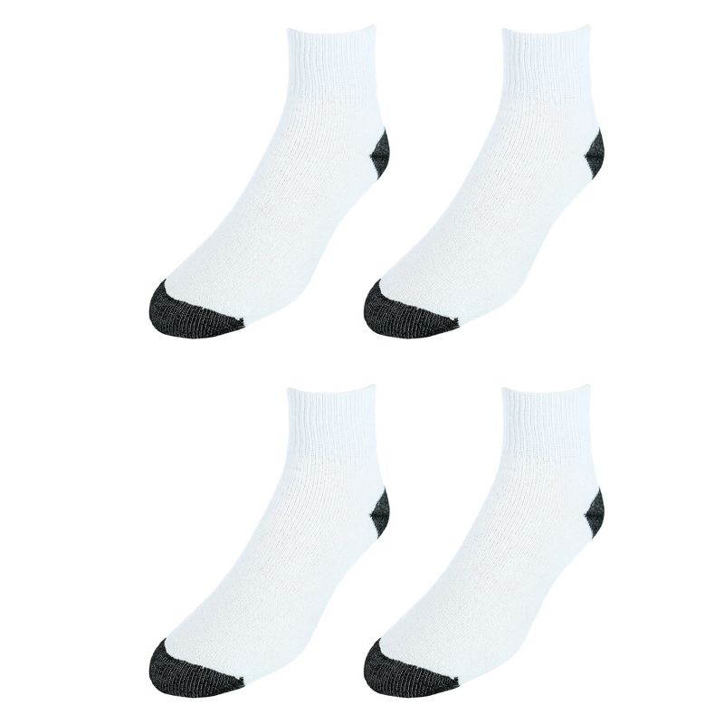 CTM Men's Cotton Blend Ankle Socks (4 Pair Pack), 2 of 3