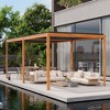 Mondawe Outdoor Louvered Pergola 10X20FT, Aluminum Pergola with Adjustable Roof and Efficient Drainage System - 3 of 4