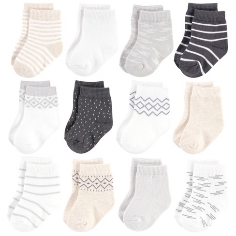 Touched By Nature Baby Unisex Organic Cotton Socks, Modern Neutral, 6 ...
