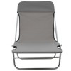 vidaXL 2x Folding Sun Lounger Steel and Fabric Garden Lounge Seat - Gray - 4 of 4