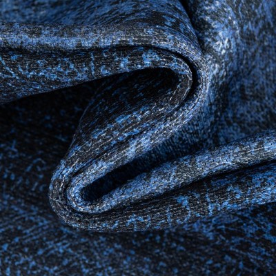 Modern Elegance 5' Square Overdyed Blue Chenille Area Rug