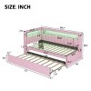 Twin Platform Bed Modern Upholstered with Decorative Component and Trundle for Bedroom 44in Wide - 3irtyhousy - 4 of 4