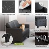 TYBOATLE Faux Leather Sofa 2 Set, Living Room Upholstered Sofa Couch, Mid Century Modern Couch Set with Wooden Legs for Living Room, Bedroom, Office - 4 of 4