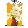 Manual Woodworkers and Weavers Golden Daisies Hand-Painted Canvas Wall Hanging, 29.5 x 42 Inches, Textured Floral Art for Elegant Home Decor - 2 of 2