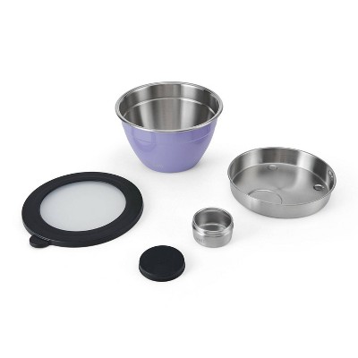 Lavender Plastic 64oz Salad Bowl with Leakproof Lid