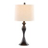 LumiSource (Set of 2) Ashland 27" Contemporary Metal Table Lamps Oil Rubbed Bronze with Oatmeal Linen Shade from Grandview Gallery: UL Listed - 3 of 4