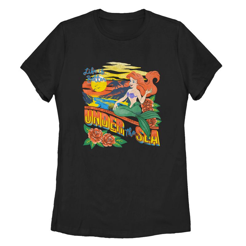 Women's The Little Mermaid Tropical Life T-Shirt, 1 of 4