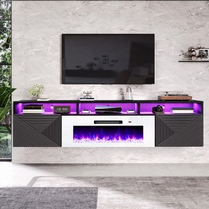 AMERLIFE Floating TV Stand with 40" Electric Fireplace - 1 of 4