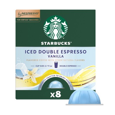 Starbucks by Nespresso Iced Double Espresso Vanilla Flavored Light Roast Coffee Pods - 8ct