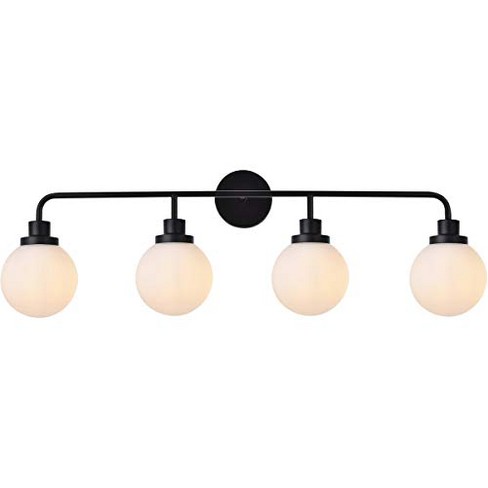 Elegant Lighting Hanson 4 lights bath sconce in black with frosted shade - image 1 of 4