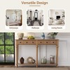 ORRD Retro Entryway Table with 4 Drawers & Open Shelf - Vintage Console Table for Hallway, Living Room | Rustic Pine Finish, 6 Colors（Grey） - 4 of 4