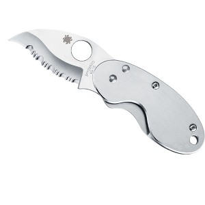 Spyderco Cricket Stainless Steel Folding Pocket Knife with 1.88" VG-10 Reverse "S" Blade | Get Secure Grip with the Stainless Steel Handle - 1 of 4