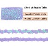 Alilang Sequin Braid Trim, 0.6 Inch Wave Sequin Strip, Glitter Metallic Paillette Sequin Ribbon, DIY Sewing Embellishment, 27 Yards - 2 of 4