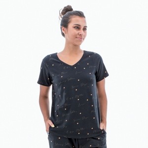 Old Ranch Brands Women's Winter Night Short Sleeve Pajama Top - 1 of 4