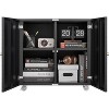 Metal Printer Cabinet with File Storage, Mobile 3D Printer Stand with 2 Doors and Adjustable Shelf, Under Desk File Cabinet - 4 of 4