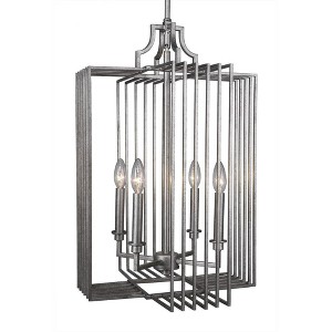 Toltec Lighting Sky Loft 4 - Light Chandelier in  Aged Silver - 1 of 1