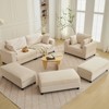 Mjkone Modern Extra-Large Corduroy Upholstered Modular Sectional Sofa Set,Deep Seat Sleeper Chair Indoor with Ottoman - 4 of 4