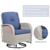 Gymojoy Outdoor Patio Wicker Swivel Chair Glider Chair Table with Removable Cushions - 4 of 4