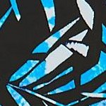 blue painterly leaves