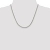 Black Bow Jewelry 3.5mm Rhodium-plated Sterling Silver Solid Curb Chain Necklace - 3 of 4