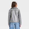 Girls' Faux Leather Moto Jacket - art class™ - 2 of 3