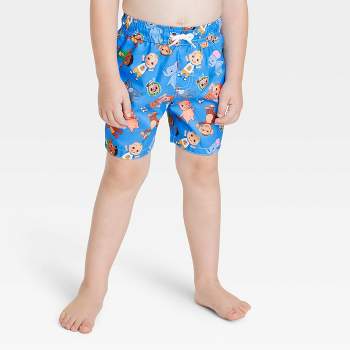 Toddler Boys' Cocomelon Swim Shorts - Blue