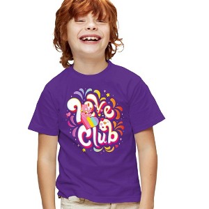 Boys' Short Sleeve Care Bears Love Club With LoveALot Bear T-Shirt Boys and Girls - 1 of 4