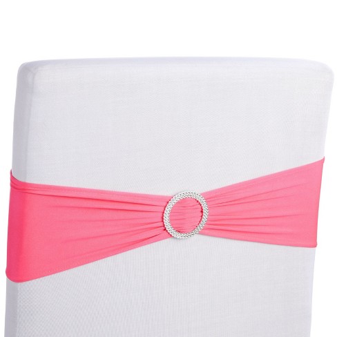 Juvale 50 Pack Pink Chair Sashes For Wedding Reception, Baby
