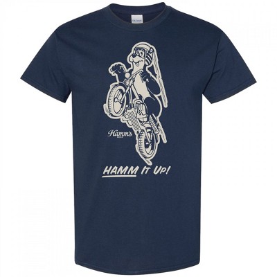 Mens Hamm's Beer Hamm it Up! Motorcycle Navy Colorway T-Shirt