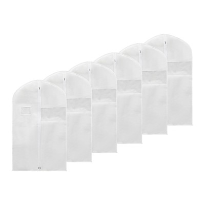 Unique Bargains Waterproof Dustproof Suits Coats Dresses Garment Bags 6 Pcs
