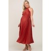 Pinkblush Rust Pleated Maternity Halter Dress - 4 of 4