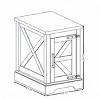Kumasinova 23.9" Retro Farmhouse End Table with Doors&Adjustable Shelves,Rectangular Nightstand Rustic Sofa Side Table for Living Room&Bedroom - 3 of 4