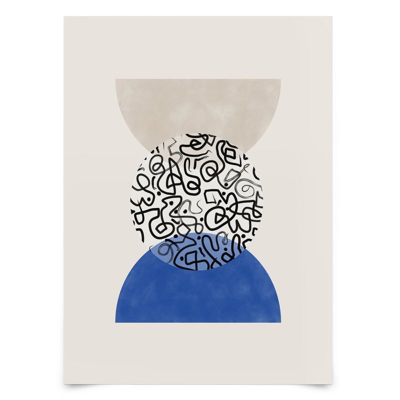Americanflat - Royal Blue Line Matisse by The Print Republic - boho minimalist Wall Art, 5 of 7