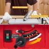 WhizMax Table Saw 10 Inch, 5000RPM Powerful Tablesaw with Stand & Protective Cover, 90°Cross Cut & 0-45°Bevel Cut, Jobsite Table Saw Adjustable Depth - 3 of 4