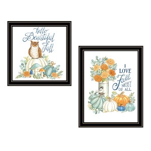 Gulches 2-Piece Vignette I Love Fall Most of All Black Framed Wall Art by Deb Strain, Ready-to-Hang for Living Room, Autumn Decor - 1 of 4