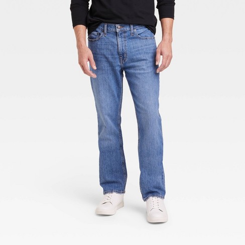 Men's Straight Fit Jeans - Goodfellow & Co™ Medium Wash 34x32 : Target