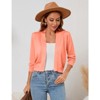 Coolmee Women's 3/4 Sleeve Cropped Cardigan Knit Sweaters Lightweight Open Front Shrug Bolero - 4 of 4