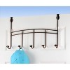 Spectrum Diversified Duche Stainless Steel Over The Door 5 Hook Rack Brown: Metal Utility Storage, No Assembly Required - 2 of 4