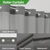 Charcoal Linen Textured Shower Curtain with Snap - in Fabric Liner Set, Hotel Luxury Decor Waterproof Bathroom Shower - 4 of 4