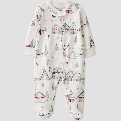 Little Planet by Carter’s Organic Baby Christmas Houses Sleep N' Play - Gray 6M