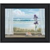 HomeRoots Irises on Windowsill Black Framed Print Wall Art - 4 of 4