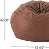 OUTSUPPLY High-Density Shredded Foam Bean Bag Chair with Removable Microsuede Cover, Reading and Bedroom Floor Lounge - 3 of 4