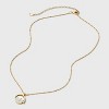 14K Gold Dipped Crystal and Mother of Pearl Circle Spinner Initial Necklace - A New Day™ - 3 of 4