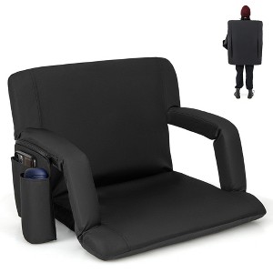 Costway 1/2 PCS Stadium Seat for Bleachers with Back Support 6 Adjustable Positions - 1 of 4